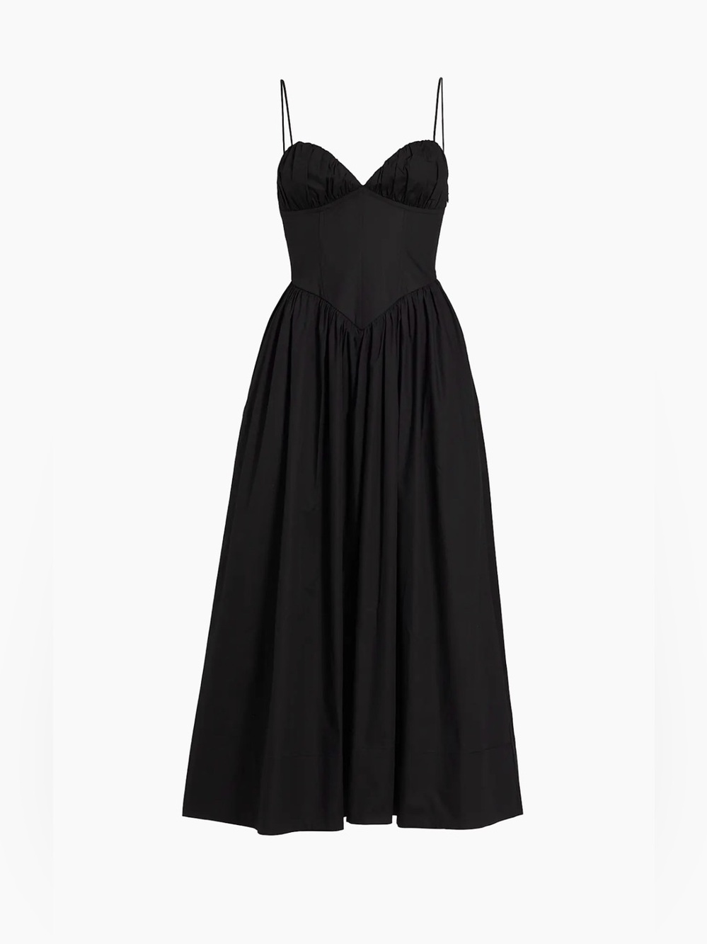 NWT $398 Ronny Kobo Carmine Corset Cotton Midi Dress, Size XS